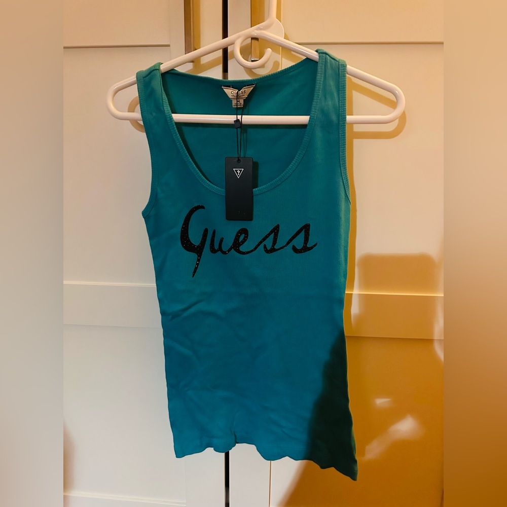🆕 GUESS Turqoise sleeves top